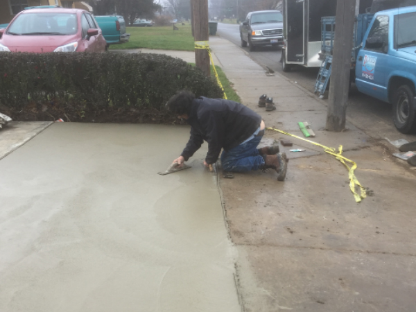 New concrete driveway installation by ODC Construction ODC Construction concrete driveway installation and repair