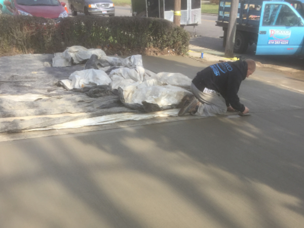 New concrete driveway installation by ODC Construction Concrete driveway repair and new installation by ODC Construction