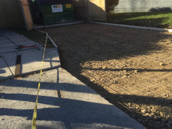 ODC Construction installs concrete pad ODC Construction installs concrete pad for Kinder Care dumpster area